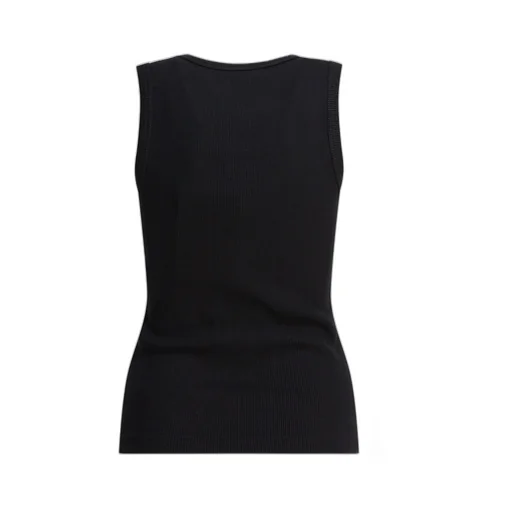 Logo Plaque Ribbed Tank Top