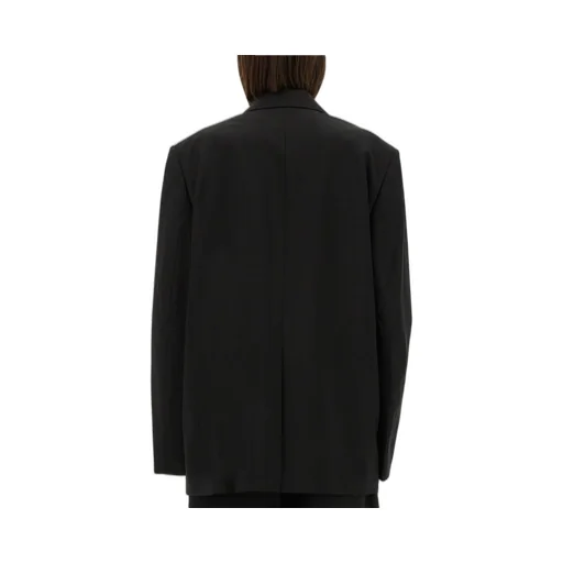 Oversized Logo Embroidered Blazer