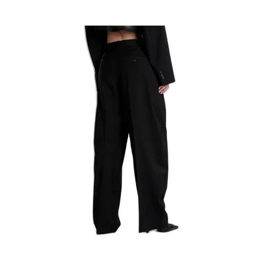 Pleated Key-Chain Wide-Leg Trousers