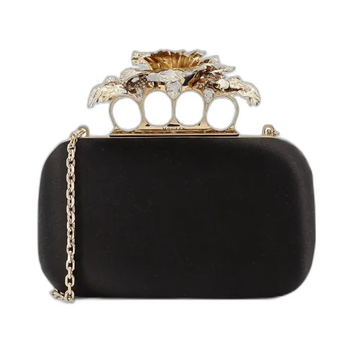 Carnation Knuckle Embellished Clutch Bag