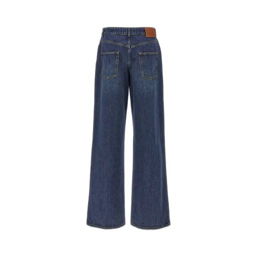 Logo Patch Wide-Leg Jeans