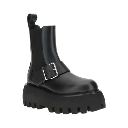 Sofa Buckle Chunky-Sole Boots