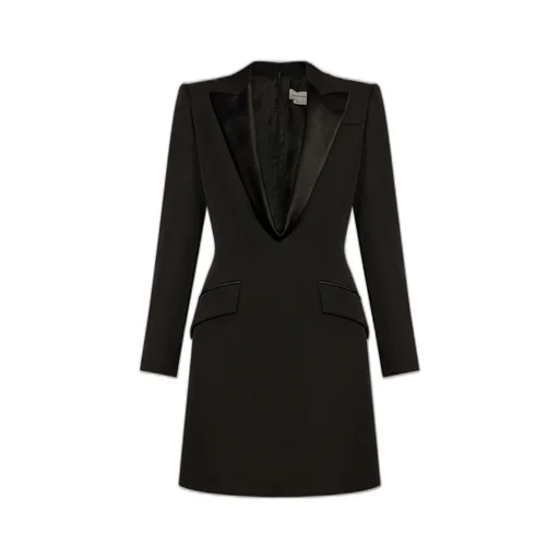Long-Sleeved Lapel Dress