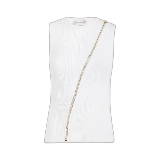 Crewneck Sleeveless Knitted Top