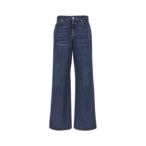 Logo Patch Wide-Leg Jeans