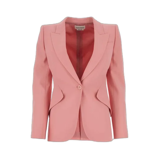Peak Shoulder-Pad Single Breasted Blazer
