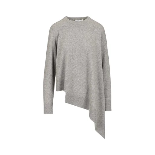 Asymmetric Hem Crewneck Jumper