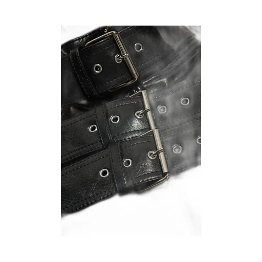 Belt Detail Leather Jacket