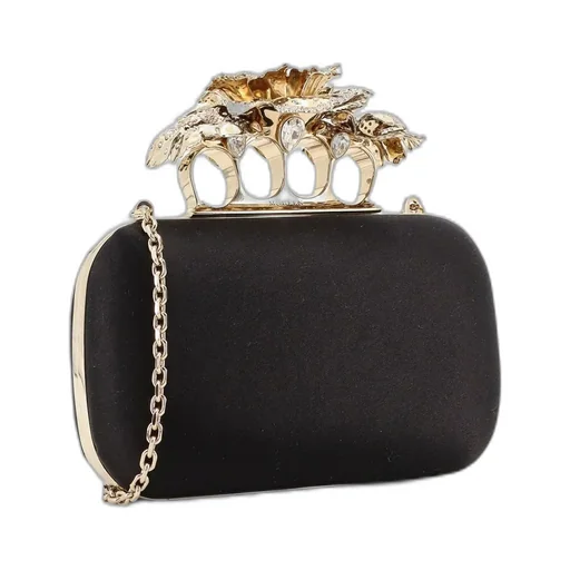Carnation Knuckle Embellished Clutch Bag