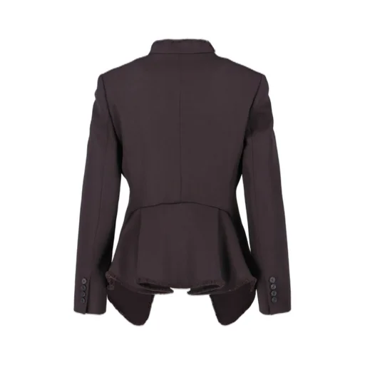 Frayed-Edge Fitted Blazer