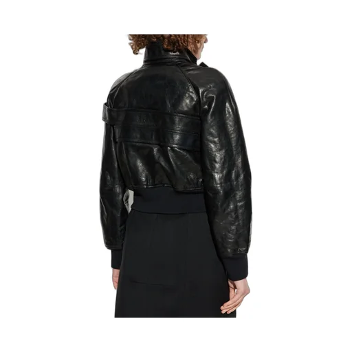 Belt Detail Leather Jacket