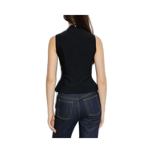 Lace-Panelled Sleeveless Top