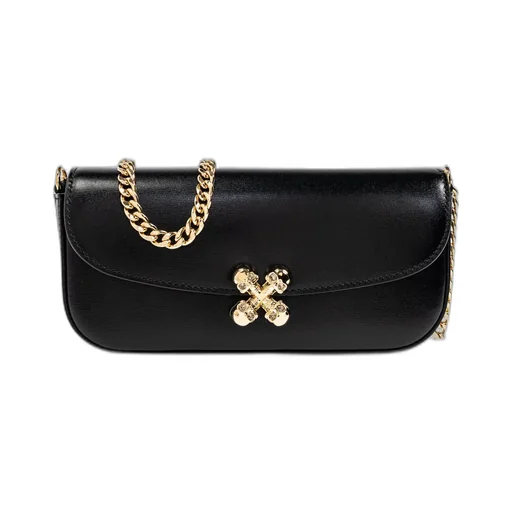 Small Skull Flower Embellished Shoulder Bag