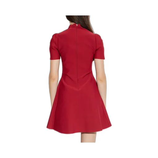 Lace-Panelled Flared Mini Dress
