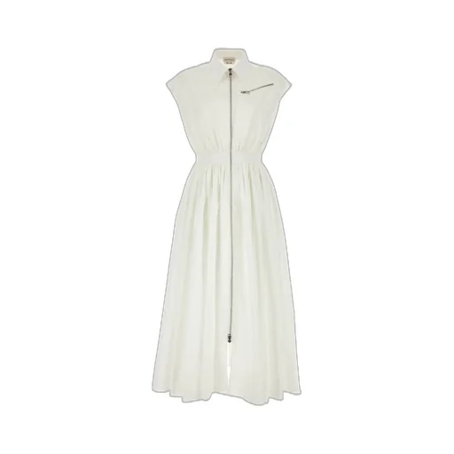 Cap-Sleeved Belted Shirt Dress