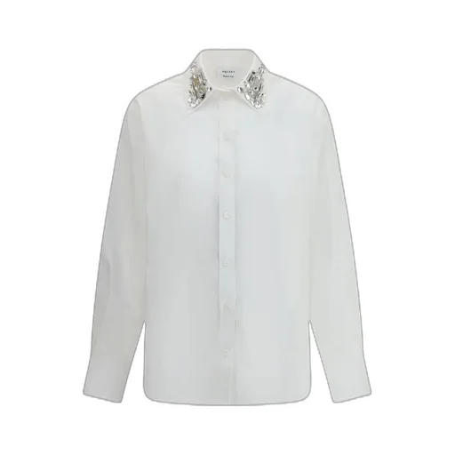 Long Sleeved Embellished Collar Shirt