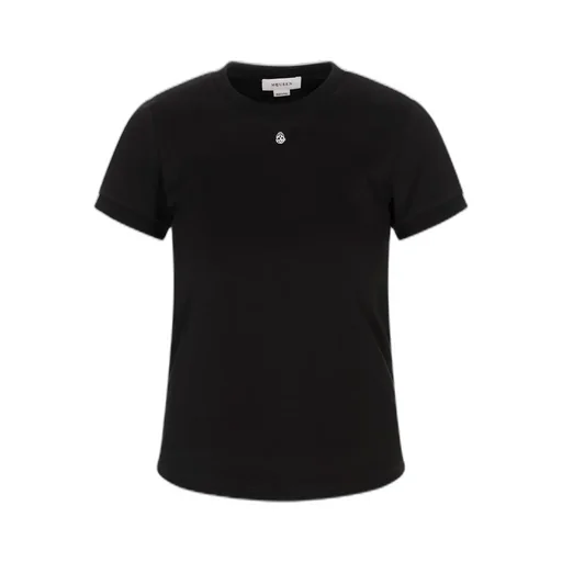 Skull Embroidered Crewneck T-Shirt