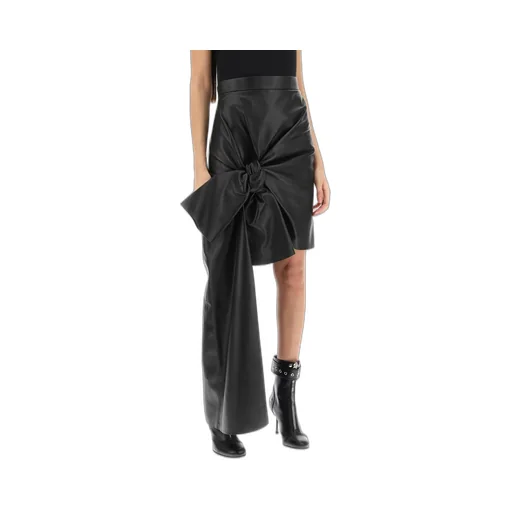Knotted Drape Mini Skirt