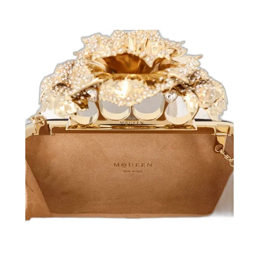 Carnation Knuckle Embellished Clutch Bag