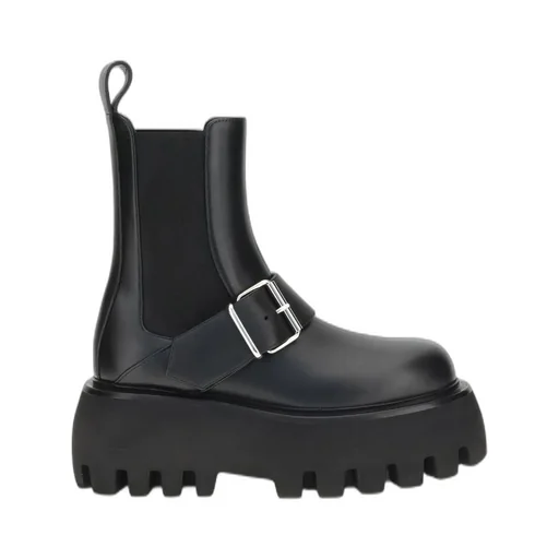 Sofa Buckle Chunky-Sole Boots