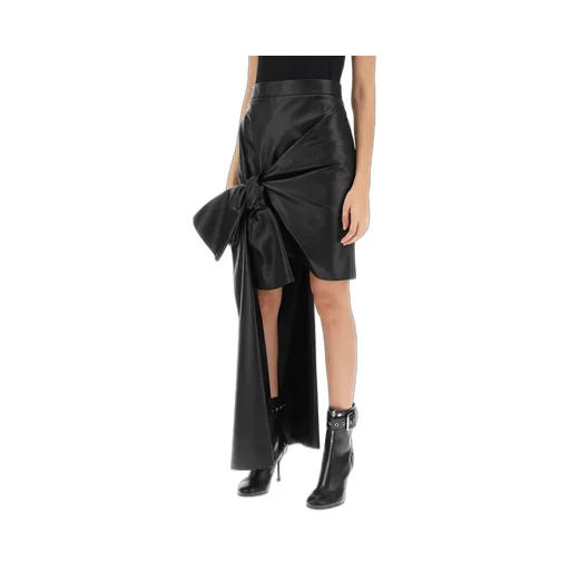 Knotted Drape Mini Skirt