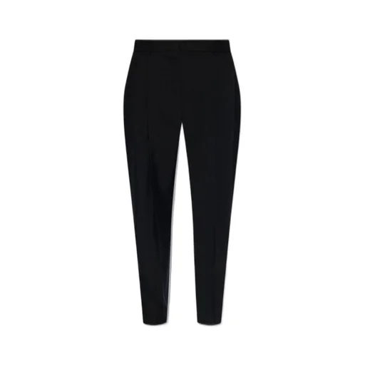 Pleat Front Tapered-Leg Trousers