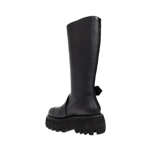 Sofa Knee-High Buckle Platform Boots