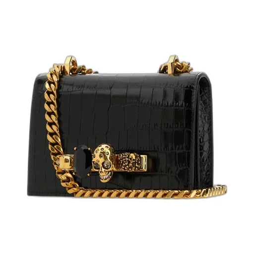 Embossed Embellished Mini Satchel Bag