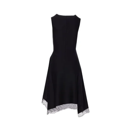 Lace Detail Asymmetric Dress