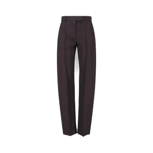Straight-Leg Pleated Trousers