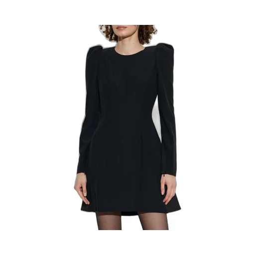 Puff-Sleeved Flared Mini Dress