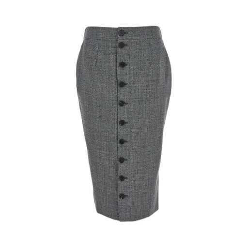Button Detailed Midi Skirt