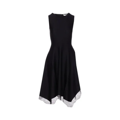 Lace Detail Asymmetric Dress