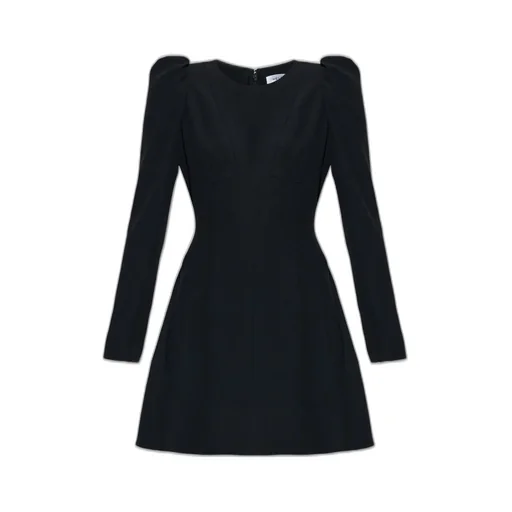 Puff-Sleeved Flared Mini Dress