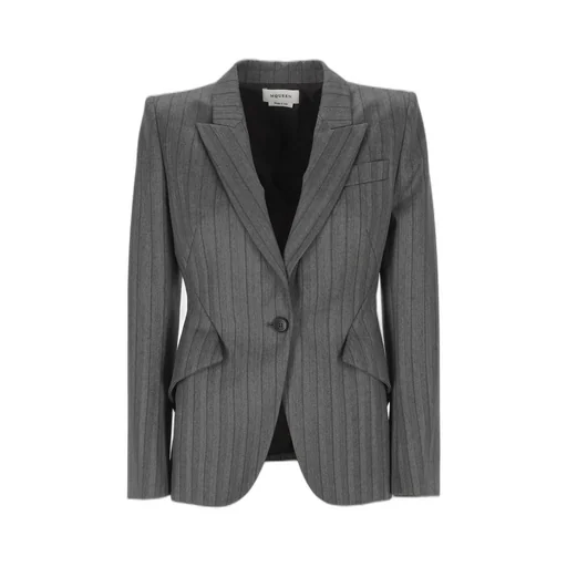 Herringbone Single-Breasted Jacket