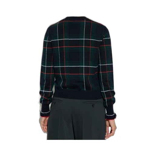 Tartan Buttoned Cardigan
