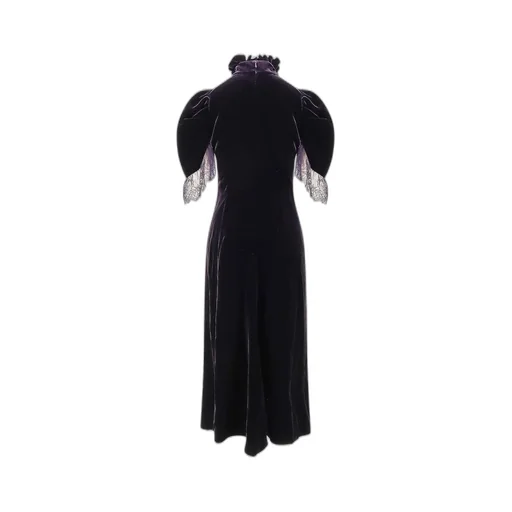 Ruffled Velvet Dress