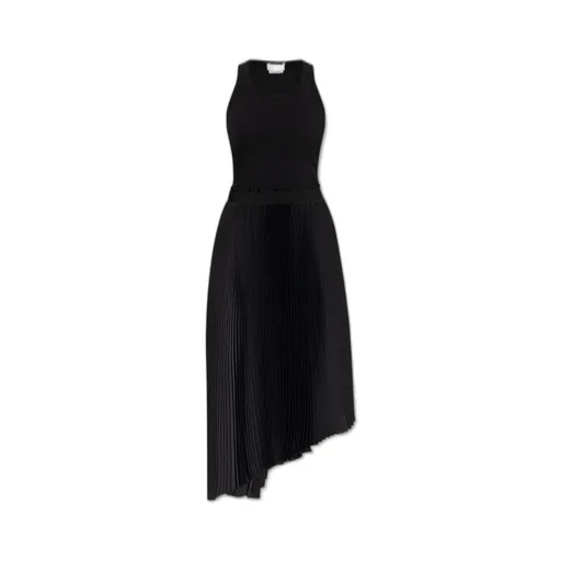 Pleated Asymmetric Sleeveless Dress