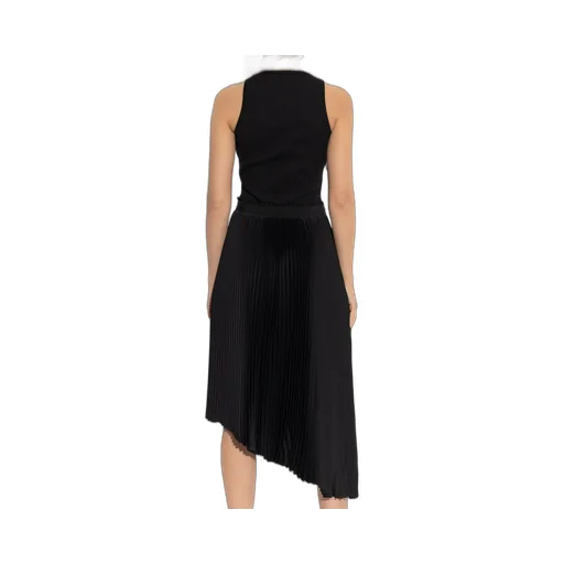 Pleated Asymmetric Sleeveless Dress