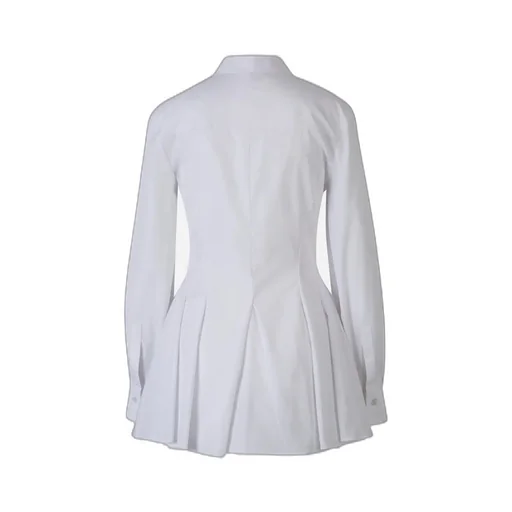 Pleated Peplum Hem Shirt
