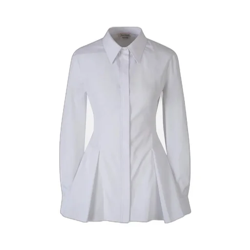 Pleated Peplum Hem Shirt
