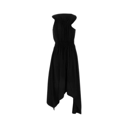 Asymmetric Gathered Dress