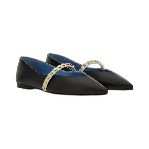 Pointed-Toe Embellished Flats