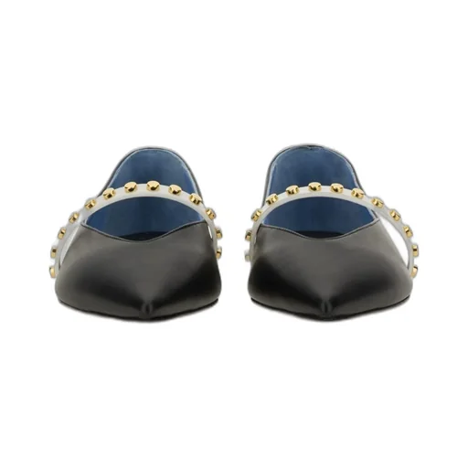 Pointed-Toe Embellished Flats