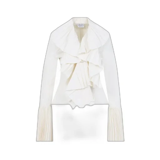 Plissé V-Neck Blouse