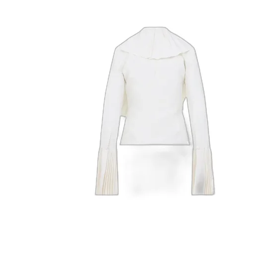 Plissé V-Neck Blouse