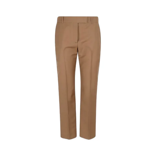 Straight-Leg Pleated Trousers