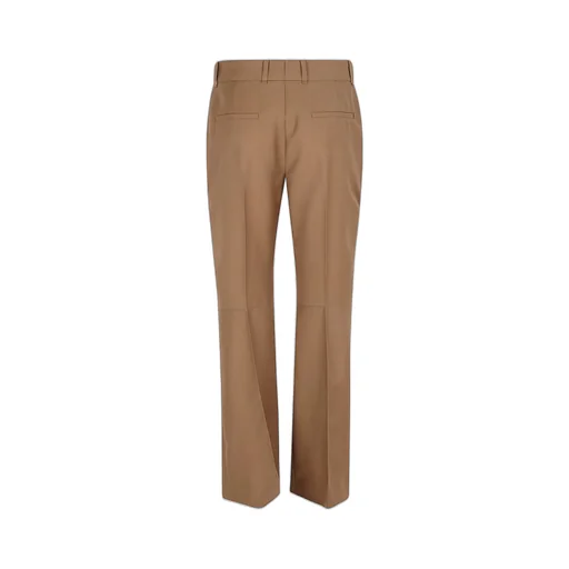 Straight-Leg Pleated Trousers