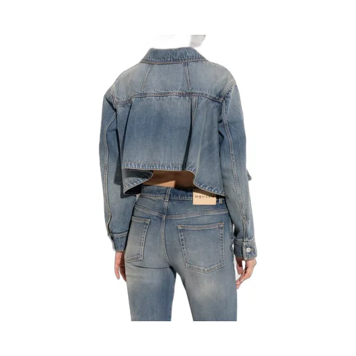 Stonewashed Denim Peplum Jacket