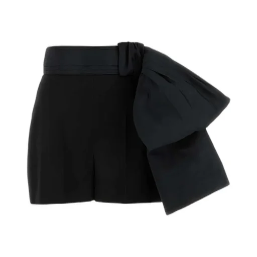 Bow-Detailed High-Waist Shorts